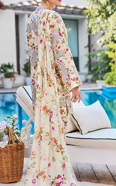 Bareeze Cream Cambric Suit | Pakistani Winter Dresses in USA- Image 2