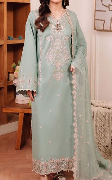 Humdum Turquoise Lawn Suit | Pakistani Lawn Dress in USA- Image 1