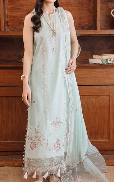 Humdum Turquoise Lawn Suit | Pakistani Lawn Dress in USA- Image 1