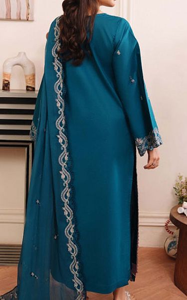 Humdum Denim Blue Lawn Suit | Pakistani Lawn Dress in USA- Image 2