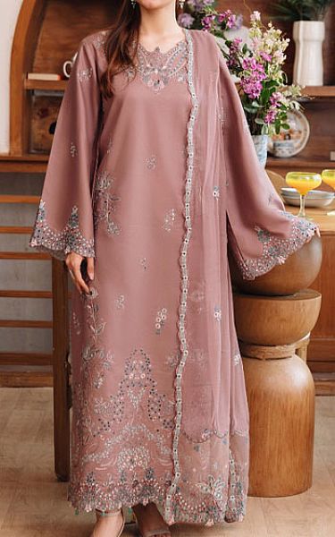 Humdum Tea Pink Lawn Suit | Pakistani Lawn Dress in USA- Image 1