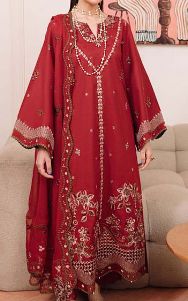 Humdum Scarlet Lawn Suit | Pakistani Lawn Dress in USA- Image 1