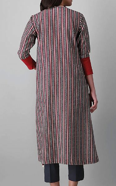 Khaadi Black/Red Khaddar Suit (2 Pcs) | Pakistani Dresses in USA- Image 2