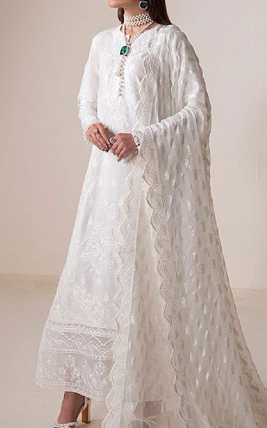Maryum N Maria White Lawn Suit | Pakistani Lawn Dress in USA- Image 1