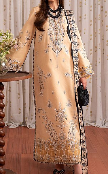 Maryum N Maria Tan Lawn Suit | Pakistani Lawn Dress in USA- Image 1