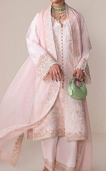 Maryum N Maria Cream Pink Lawn Suit | Pakistani Lawn Dress in USA- Image 1