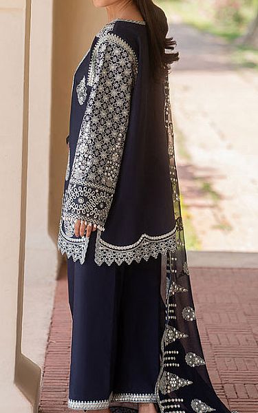 Maryum N Maria Navy Blue Lawn Suit | Pakistani Lawn Dress in USA- Image 2