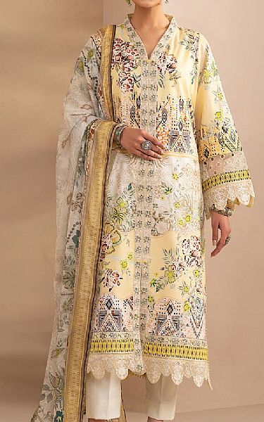 Maryum N Maria Off-white Lawn Suit | Pakistani Lawn Dress in USA- Image 1