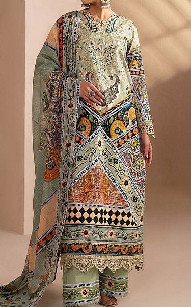 Maryum N Maria Pistachio Green Lawn Suit | Pakistani Lawn Dress in USA- Image 1