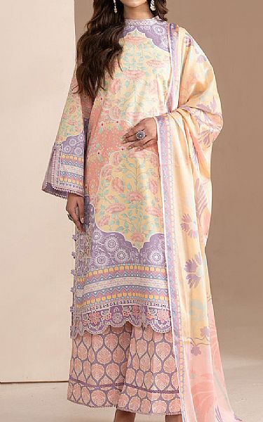 Maryum N Maria Ivory/Lilac Lawn Suit | Pakistani Lawn Dress in USA- Image 1