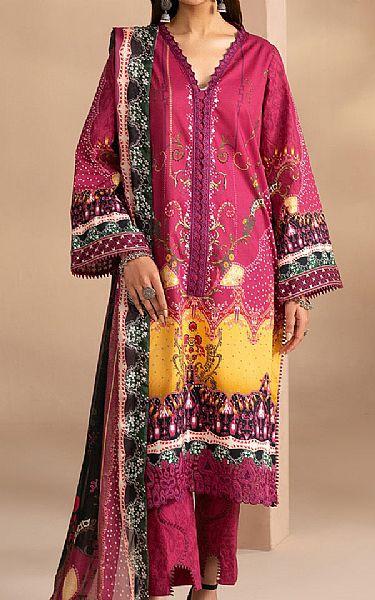 Maryum N Maria Hot Pink Lawn Suit | Pakistani Lawn Dress in USA- Image 1
