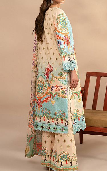 Maryum N Maria Turquoise/Ivory Lawn Suit | Pakistani Lawn Dress in USA- Image 2