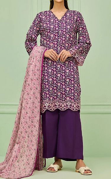 Orient Purple Lawn Suit | Pakistani Lawn Dress in USA- Image 1