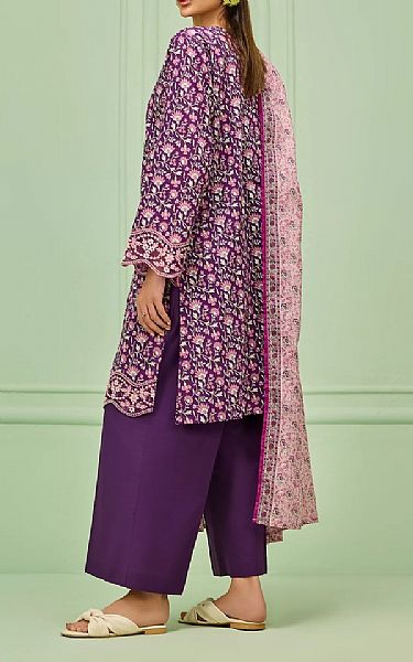 Orient Purple Lawn Suit | Pakistani Lawn Dress in USA- Image 2
