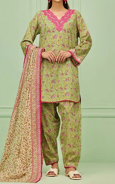 Orient Light Green Lawn Suit | Pakistani Lawn Dress in USA- Image 1