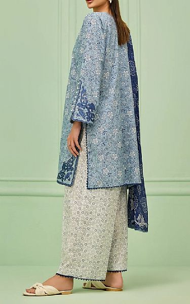 Orient Blue/Off White Lawn Suit | Pakistani Lawn Dress in USA- Image 2