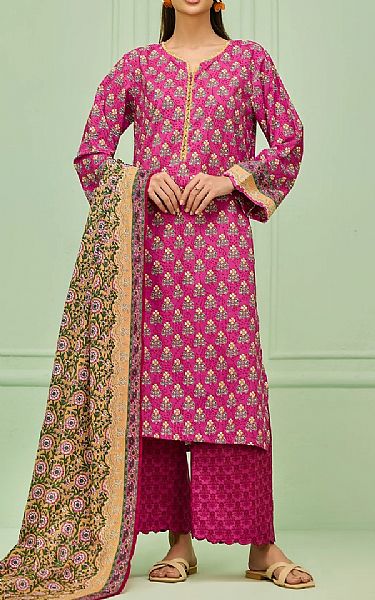 Orient Cerise Pink Lawn Suit | Pakistani Lawn Dress in USA- Image 1