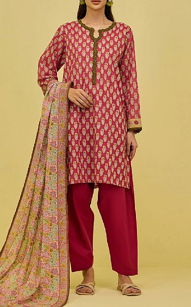 Orient Faded Red Lawn Suit | Pakistani Lawn Dress in USA- Image 1