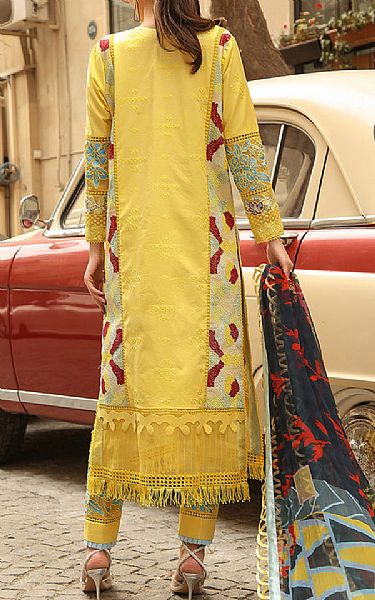 Rungrez Yellow Lawn Suit | Pakistani Lawn Suits- Image 2