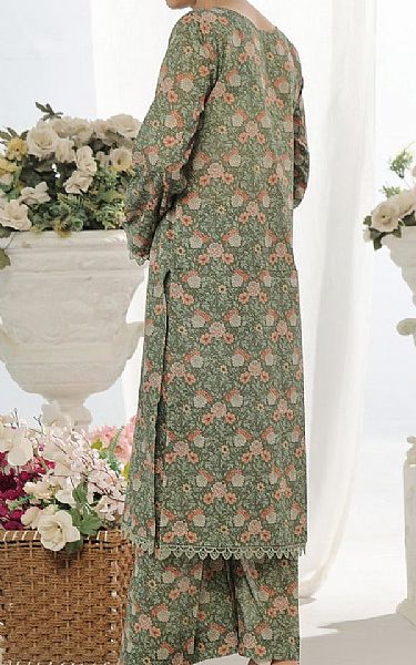 Vs Textile Camouflage Green Lawn Suit (2 pcs) | Pakistani Lawn Dress in USA- Image 2