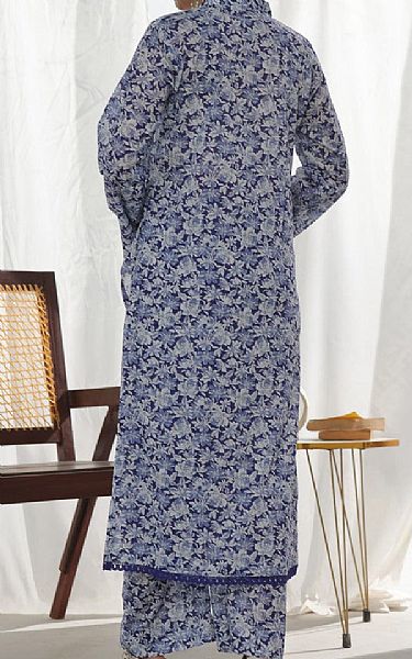 Vs Textile Off White/Indigo Lawn Suit (2 pcs) | Pakistani Lawn Dress in USA- Image 2