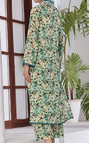 Vs Textile Teal/Ivory Lawn Suit (2 pcs) | Pakistani Lawn Dress in USA- Image 2