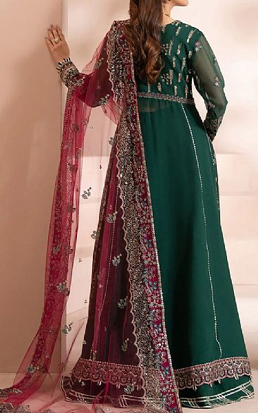 Xenia Gable Green Chiffon Suit | Pakistani Embroidered Chiffon Dresses USA- Image 2