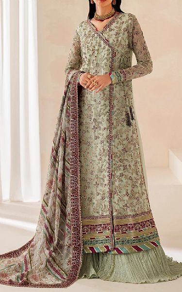 Xenia Pastel Grey Chiffon Suit | Pakistani Embroidered Chiffon Dresses USA- Image 3