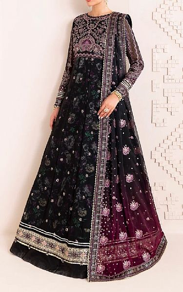 Xenia Black Chiffon Suit | Pakistani Embroidered Chiffon Dresses USA- Image 1