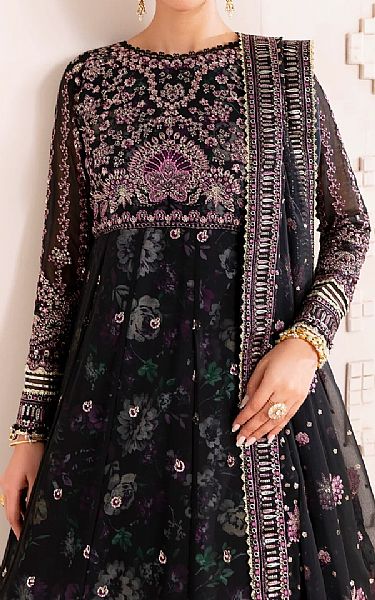 Xenia Black Chiffon Suit | Pakistani Embroidered Chiffon Dresses USA- Image 2