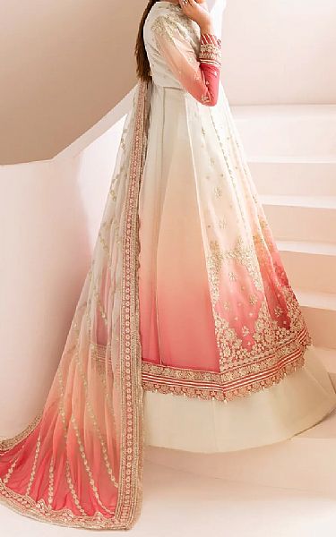 Xenia Off White/Light Pink Chiffon Suit | Pakistani Embroidered Chiffon Dresses USA- Image 2