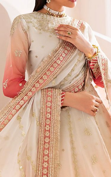 Xenia Off White/Light Pink Chiffon Suit | Pakistani Embroidered Chiffon Dresses USA- Image 3