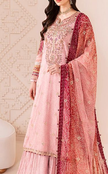 Xenia Pastel Pink Chiffon Suit | Pakistani Embroidered Chiffon Dresses USA- Image 2
