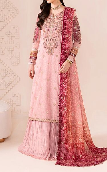 Xenia Pastel Pink Chiffon Suit | Pakistani Embroidered Chiffon Dresses USA- Image 3