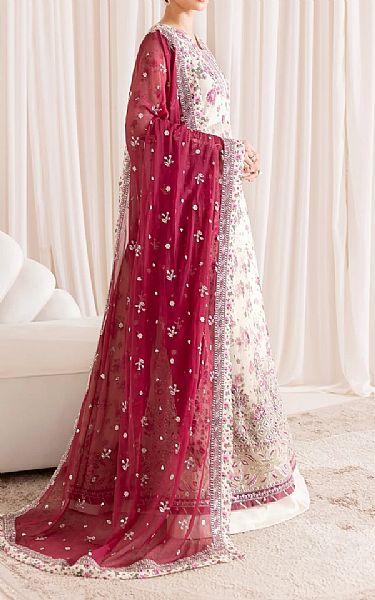 Xenia White Chiffon Suit | Pakistani Embroidered Chiffon Dresses USA- Image 2