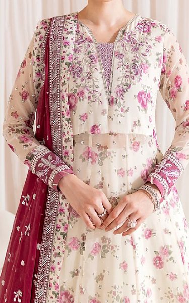 Xenia White Chiffon Suit | Pakistani Embroidered Chiffon Dresses USA- Image 3