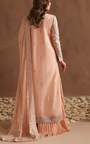Xenia Peach Chiffon Suit | Pakistani Embroidered Chiffon Dresses USA- Image 2