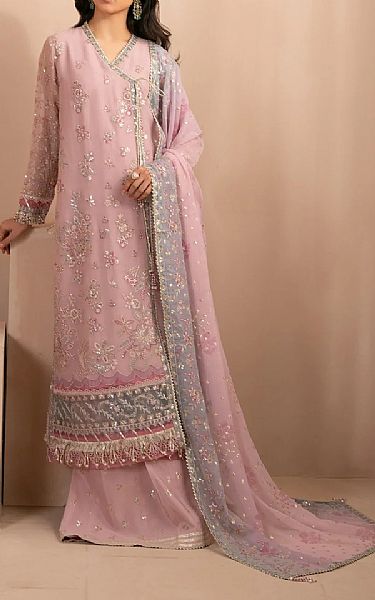 Xenia Pink Pearl Chiffon Suit | Pakistani Embroidered Chiffon Dresses USA- Image 1