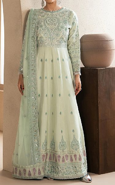 Xenia Off White Raw Silk Suit | Pakistani Embroidered Chiffon Dresses USA- Image 2