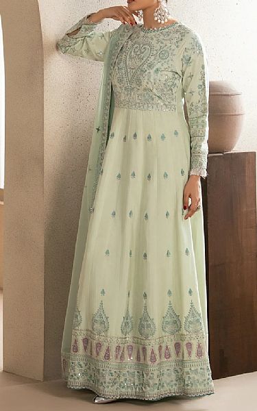 Xenia Off White Raw Silk Suit | Pakistani Embroidered Chiffon Dresses USA- Image 3
