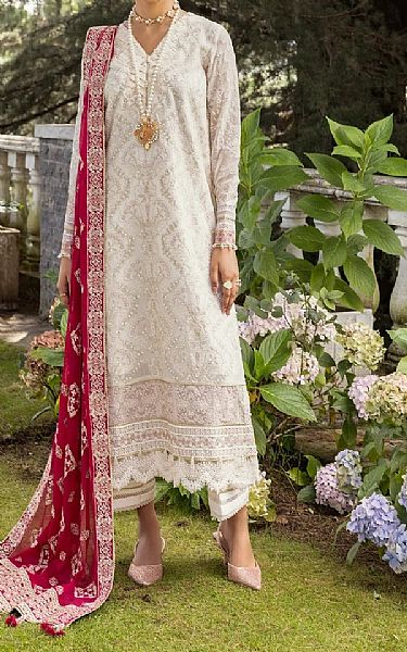 Xenia White Chiffon Suit | Pakistani Embroidered Chiffon Dresses USA- Image 2