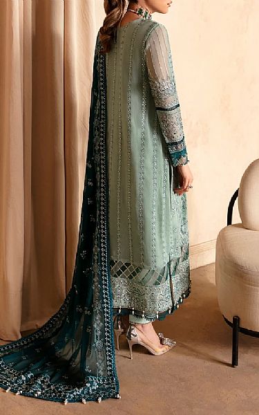 Xenia Summer Green Chiffon Suit | Pakistani Embroidered Chiffon Dresses USA- Image 2