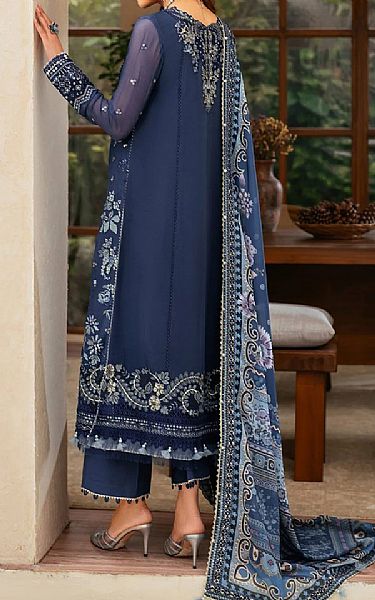 Xenia Navy Blue Chiffon Suit | Pakistani Embroidered Chiffon Dresses USA- Image 3