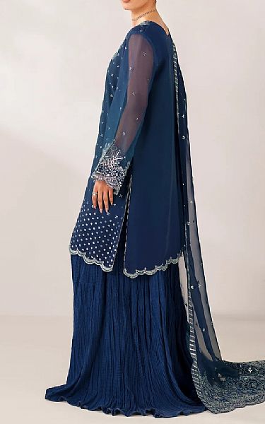 Xenia Navy Chiffon Suit | Pakistani Embroidered Chiffon Dresses USA- Image 2