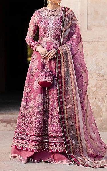 Xenia Dusty Pink Chiffon Suit | Pakistani Embroidered Chiffon Dresses USA- Image 1