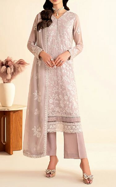 Xenia Oyster Pink Chiffon Suit | Pakistani Embroidered Chiffon Dresses USA- Image 1