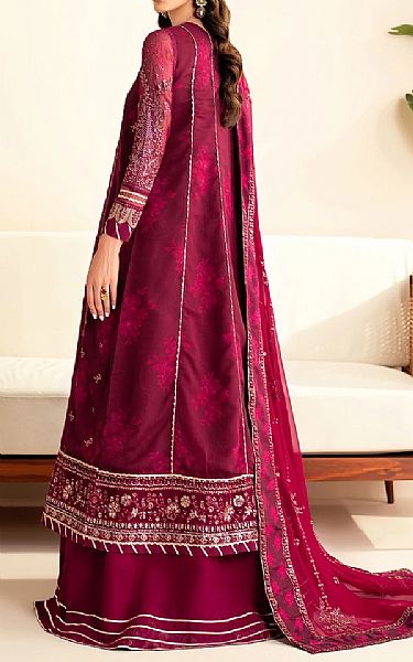 Xenia Wine Red Chiffon Suit | Pakistani Embroidered Chiffon Dresses USA- Image 2