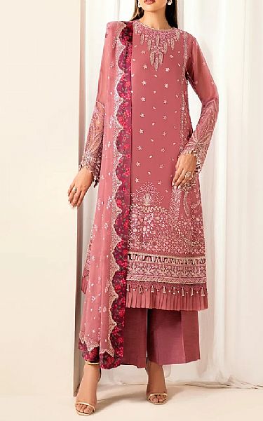 Xenia Pink Chiffon Suit | Pakistani Embroidered Chiffon Dresses USA- Image 1