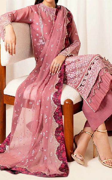 Xenia Pink Chiffon Suit | Pakistani Embroidered Chiffon Dresses USA- Image 2