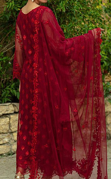 Zainab Chottani Maroon Net Suit | Pakistani Dresses in USA- Image 2